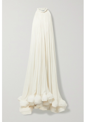 Lanvin - Ruffled Charmeuse Gown - Off-white - FR34,FR36,FR38,FR40,FR42,FR44,FR46