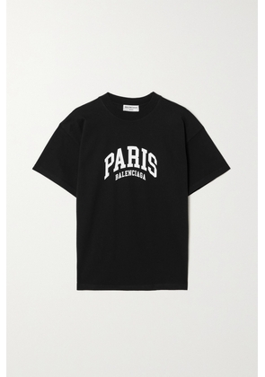 Balenciaga - Printed Cotton-jersey T-shirt - Black - XS,S,M,L,XL
