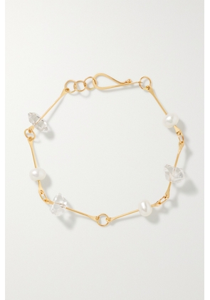 Melissa Joy Manning - 14-karat Recycled Gold, Herkimer Diamond And Pearl Bracelet - One size