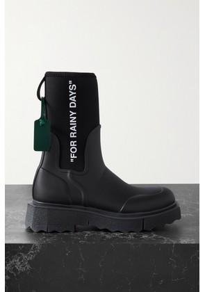 Off-White - Rubber And Jersey Ankle Boots - Black - IT35,IT36,IT37,IT38,IT39,IT40,IT41,IT42