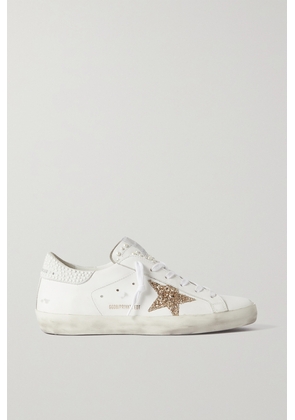 Golden Goose Old School Distressed Leather Sneakers - Women - White Sneakers - IT41