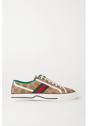 Gucci - Tennis 1977 Logo-embroidered Canvas Sneakers - Neutrals - IT34,IT34.5,IT35,IT35.5,IT36,IT36.5,IT37,IT37.5,IT38,IT38.5,IT39,IT39.5,IT40,IT40.5,IT41,IT41.5,IT42
