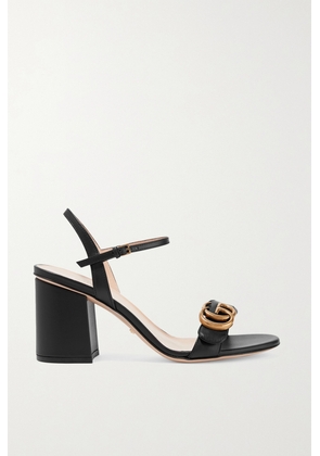 Gucci - Marmont Logo-embellished Leather Sandals - Black - IT34,IT35,IT35.5,IT36,IT36.5,IT37,IT37.5,IT38,IT38.5,IT39,IT39.5,IT40,IT40.5,IT41,IT41.5,IT42