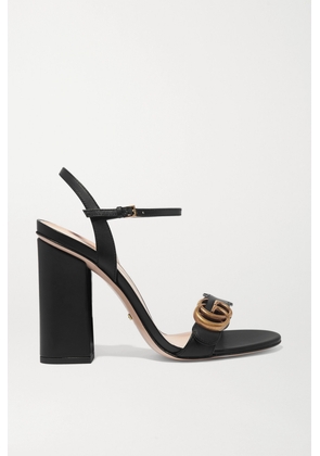 Gucci - Marmont Logo-embellished Leather Sandals - Black - IT34,IT34.5,IT35,IT35.5,IT36,IT36.5,IT37,IT37.5,IT38,IT38.5,IT39,IT39.5,IT40,IT40.5,IT41,IT41.5,IT42
