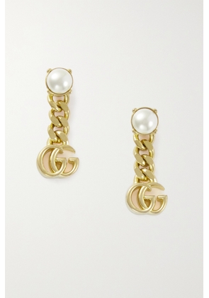 Gucci - Gold-tone And Faux Pearl Earrings - One size