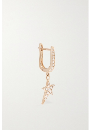 Diane Kordas - 18-karat Rose Gold Diamond Single Hoop Earring - One size