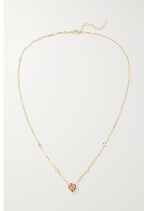 Jacquie Aiche - 14-karat Gold, Morganite And Diamond Necklace - One size