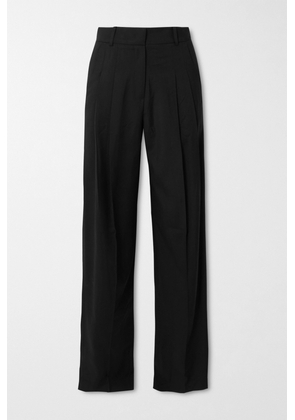 The Frankie Shop - Gelso Pleated Tencel-blend Straight-leg Pants - Black - x small,small,medium,large