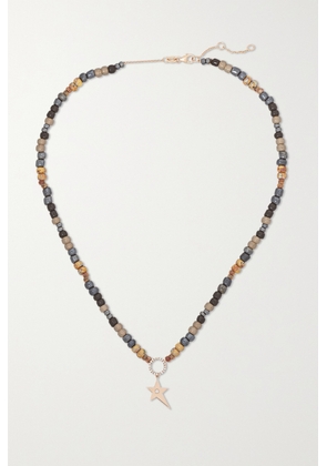 Diane Kordas - 14-karat Rose Gold, Bead And Diamond Necklace - One size