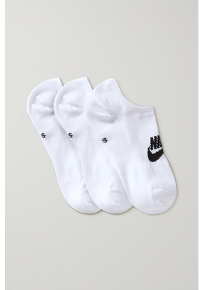 Nike - Everyday Essential Set Of Three Cotton-blend Socks - White - S,M,L