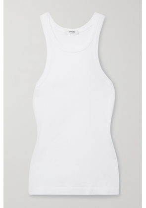 AGOLDE - Bailey Ribbed Stretch-lyocell And Organic Cotton-blend Tank - White - x small,small,medium,large,x large