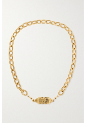 Marie Lichtenberg - Rainbow Star Locket 14-karat Gold Multi-stone Necklace - One size