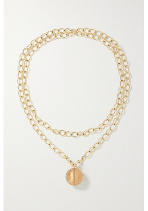 Marie Lichtenberg - Heartbeat Orb Convertible 9-karat Yellow And 18-karat Rose Gold, Enamel, Pearl And Diamond Necklace - One size