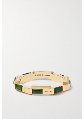 Gucci - Link To Love 18-karat Gold Tourmaline Ring - 11,13,15