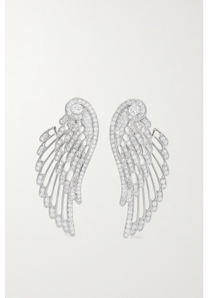 Garrard - Wings Embrace 18-karat White Gold Diamond Earrings - One size