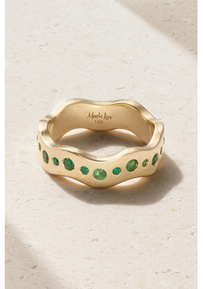 Marlo Laz - Wave 14-karat Gold Emerald Ring - 5,6,7
