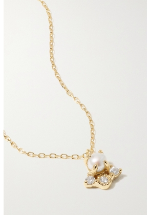 Mateo - The Little Things 14-karat Gold, Diamond And Pearl Necklace - One size