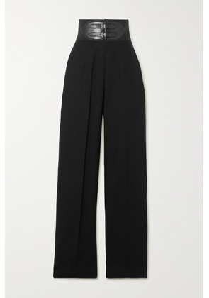 Alaïa - Belted Cotton Wide-leg Pants - Black - FR34,FR36,FR38,FR40,FR42,FR44