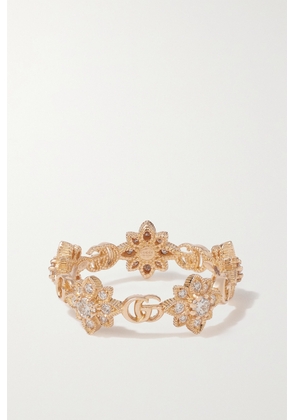 Gucci - Flora 18-karat Rose Gold Diamond Ring - 13,15
