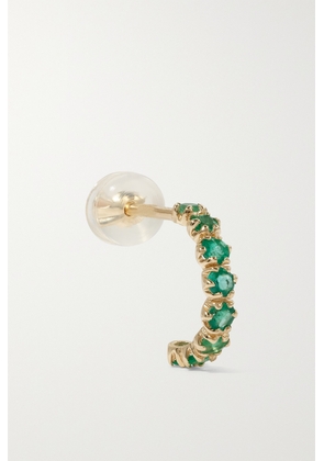 Pascale Monvoisin - Ava 9-karat Emerald Single Hoop Earring - Green - One size