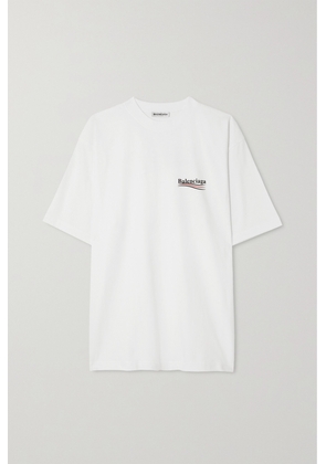 Balenciaga - Oversized Printed Cotton-jersey T-shirt - White - XS,S,M
