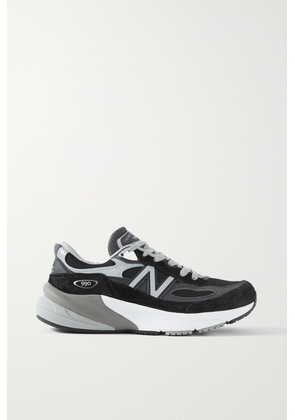 New Balance - Made In Usa 990v6 Leather-trimmed Mesh And Suede Sneakers - Black - US5,US5.5,US6,US6.5,US7,US7.5,US8,US8.5,US9,US9.5,US10,US10.5,US11