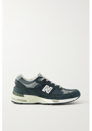New Balance - Miuk 991 Suede, Leather And Mesh Sneakers - Blue - US5.5,US6,US6.5,US7,US7.5,US8,US8.5,US9,US9.5,US10