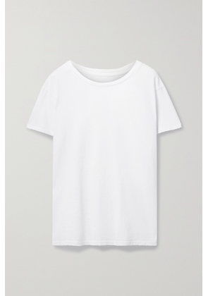 Nili Lotan - Brady Distressed Cotton-jersey T-shirt - White - x small,small,medium,large,x large