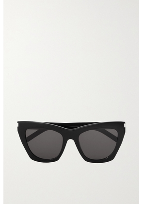 SAINT LAURENT Eyewear - Kate Cat-eye Acetate Sunglasses - Black - One size