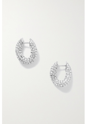 Balenciaga - Loop Xxs Silver-tone Crystal Earrings - One size