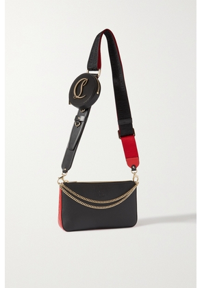 Christian Louboutin - Loubila Chain-embellished Leather Shoulder Bag - Black - One size