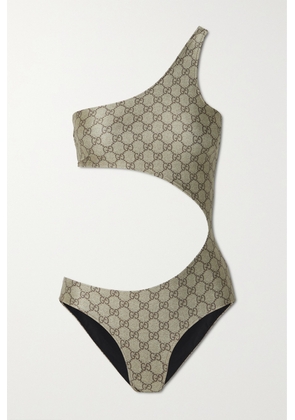 Gucci - One-shoulder Cutout Swimsuit - Neutrals - XXS,XS,S,M,L,XL,XXL