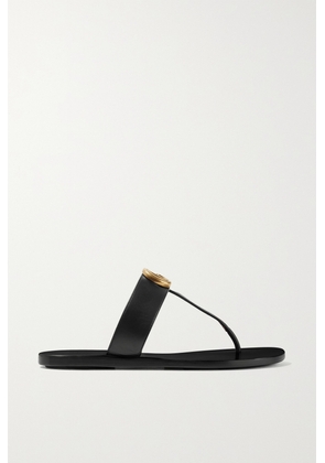 Gucci - Marmont Logo-embellished Leather Sandals - Black - IT34,IT35,IT35.5,IT36,IT36.5,IT37,IT37.5,IT38,IT38.5,IT39,IT39.5,IT40,IT40.5,IT41,IT41.5,IT42