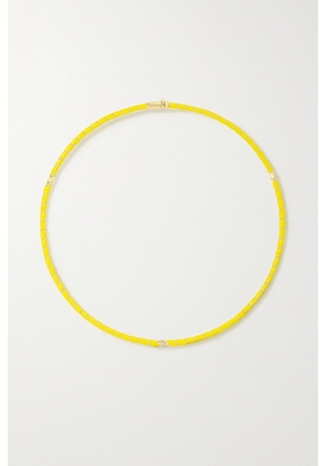 Yvonne Léon - 9-karat Gold, Enamel And Diamond Necklace - Yellow - One size
