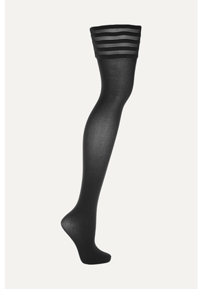 Wolford - Velvet De Luxe 50 Denier Stay-up Stockings - Black - x small,small,medium,large