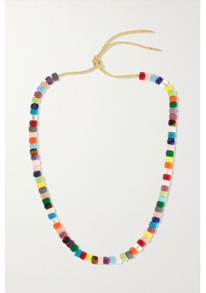 Carolina Bucci - Forte Beads Rainbow 18-karat Gold And Lurex Multi-stone Necklace Kit - Yellow - One size