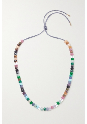 Carolina Bucci - Forte Beads Moonbow 18-karat Gold And Lurex Multi-stone Necklace Kit - Blue - One size