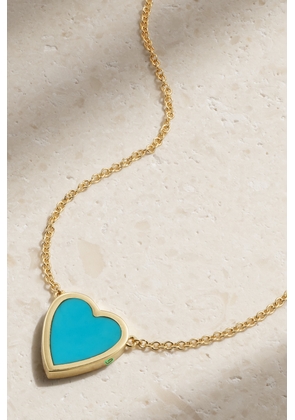 Jennifer Meyer - Mini Heart 18-karat Gold Turquoise Necklace - One size