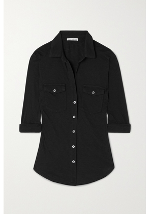 James Perse - Slub Supima Cotton Shirt - Black - 0,1,2,3,4