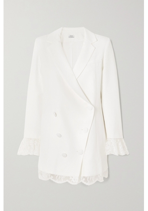Rime Arodaky - Lui Lace-trimmed Crepe Mini Dress - White - FR34,FR36,FR38,FR40,FR42,FR44