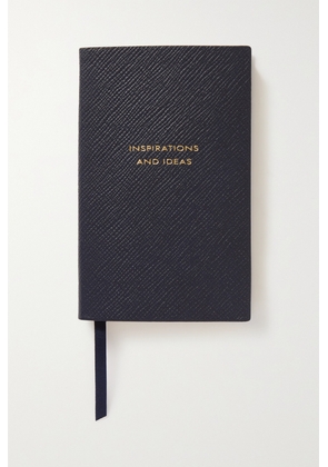Smythson - Panama Inspirations And Ideas Textured-leather Notebook - Blue - One size