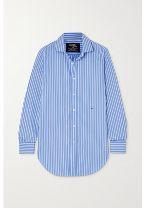 Hommegirls - Striped Cotton-poplin Shirt - Blue - small,medium,large