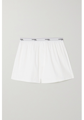 Hommegirls - Cotton-poplin Shorts - White - small,medium,large