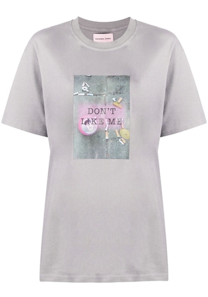 Natasha Zinko Don't Like Me T-shirt - Grey