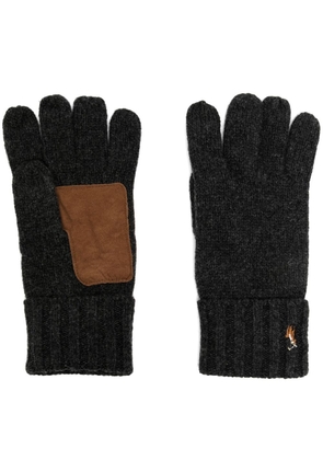 Polo Ralph Lauren Polo Pony-embroidered wool gloves - Grey