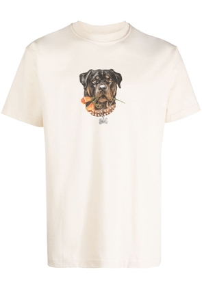 Huf Flower Dog cotton T-shirt - Neutrals