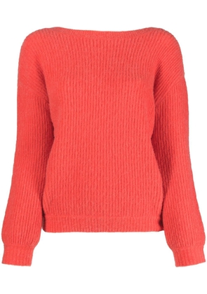 Patrizia Pepe V-back knitted jumper - Red
