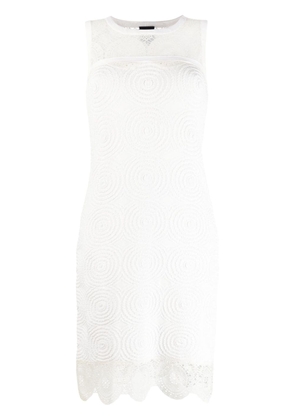 Fendi Pre-Owned crochet-trim cloqué dress - White
