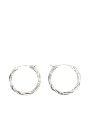 Maison Margiela twisted hoop earrings - Silver