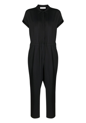 Fabiana Filippi elasticated short-sleeve jumpsuit - Black